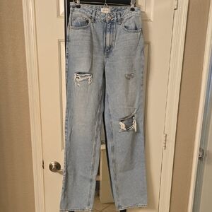 PacSun Light Blue Distressed 90s Boyfriend Jeans Size 26